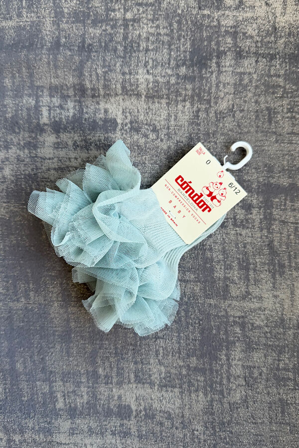 Condor green tulle ankle sock