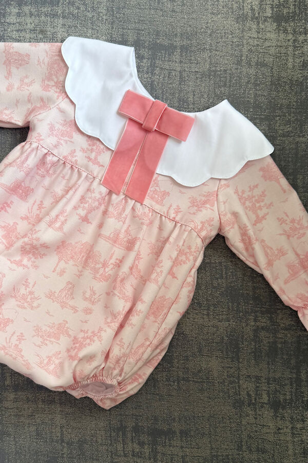 Phi pink toile romper