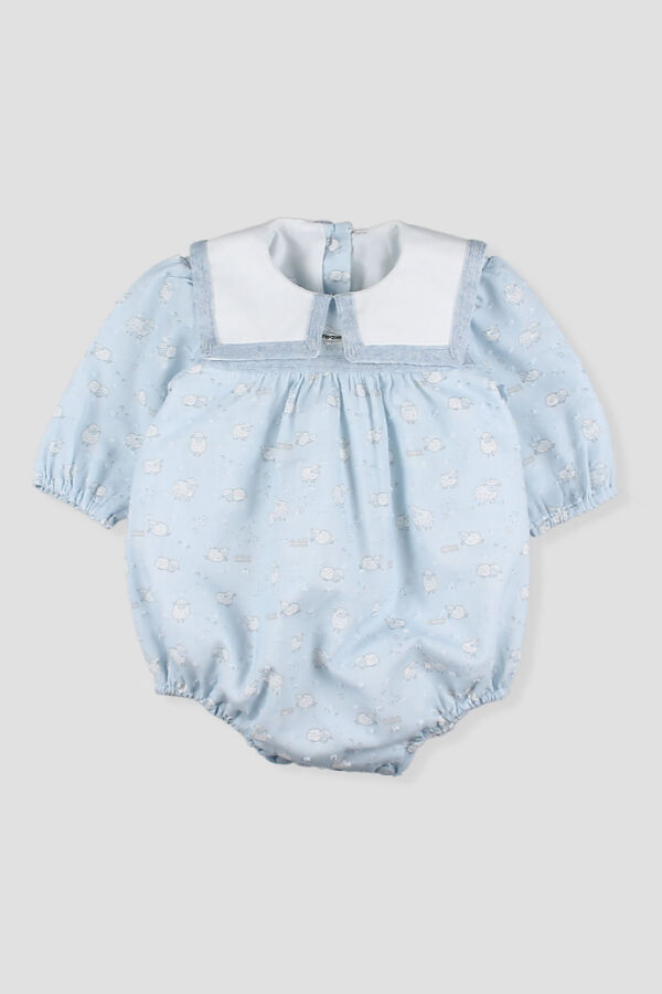 Foque blue sheep print romper 