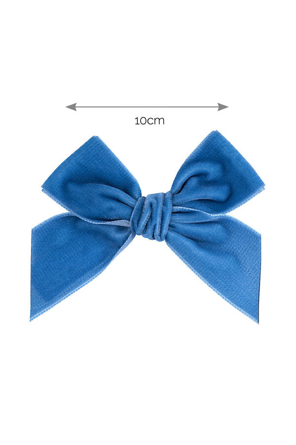 Condor French blue velvet hair bow