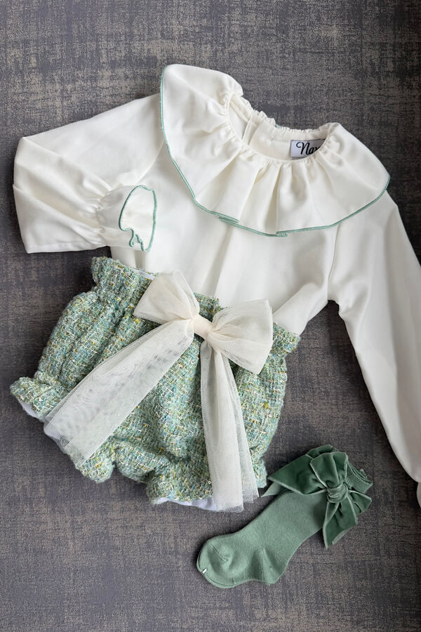 Naxos green tweed jam pants set