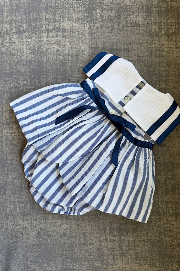 Foque navy stripe dress