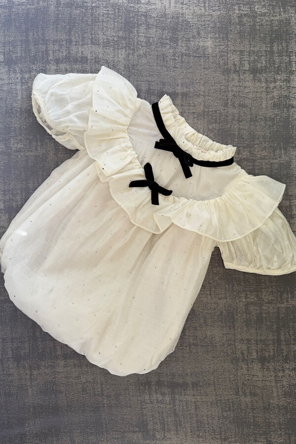 Phi cream silver stud romper 